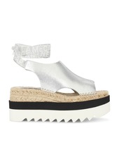 Stella McCartney Gaia Wrinkly Metallic Sandal