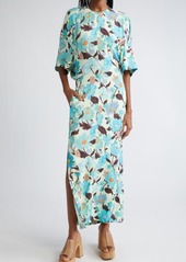 Stella McCartney Garden Floral Draped Back Dress