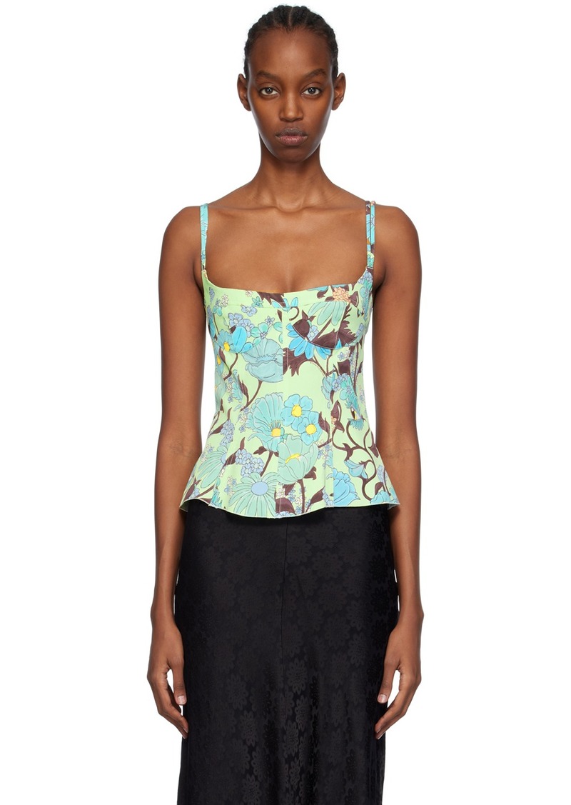 Stella McCartney Green Printed Camisole