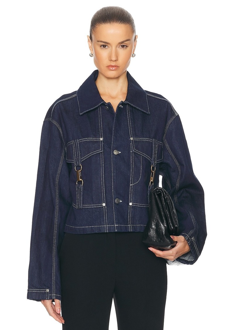 Stella McCartney Hardware Detailed Denim Jacket