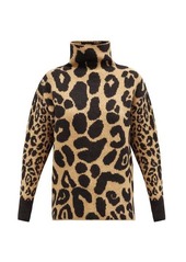Stella McCartney High-neck leopard-print sweater