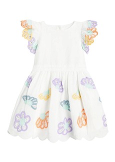 Stella McCartney Kids Baby embroidered cotton and linen dress