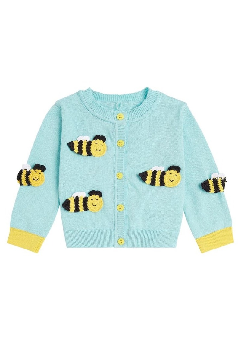 Stella McCartney Kids Bee-appliqué cotton cardigan