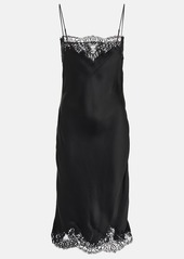 Stella McCartney Lace-trimmed satin slip dress