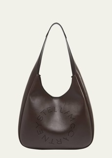 Stella McCartney Large Logo Vegan Leather Hobo Bag