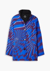 Stella McCartney Lingerie - Alex oversized reversible printed shell coat - Blue - XXS