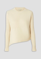 Stella McCartney Lingerie - Asymmetric ribbed cotton sweater - White - IT 34