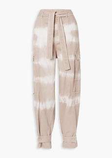 Stella McCartney Lingerie - Belted tie-dyed tapered jeans - Neutral - 24