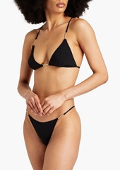 Stella McCartney Lingerie - Chain-embellished stretch-jersey low-rise briefs - Black - S