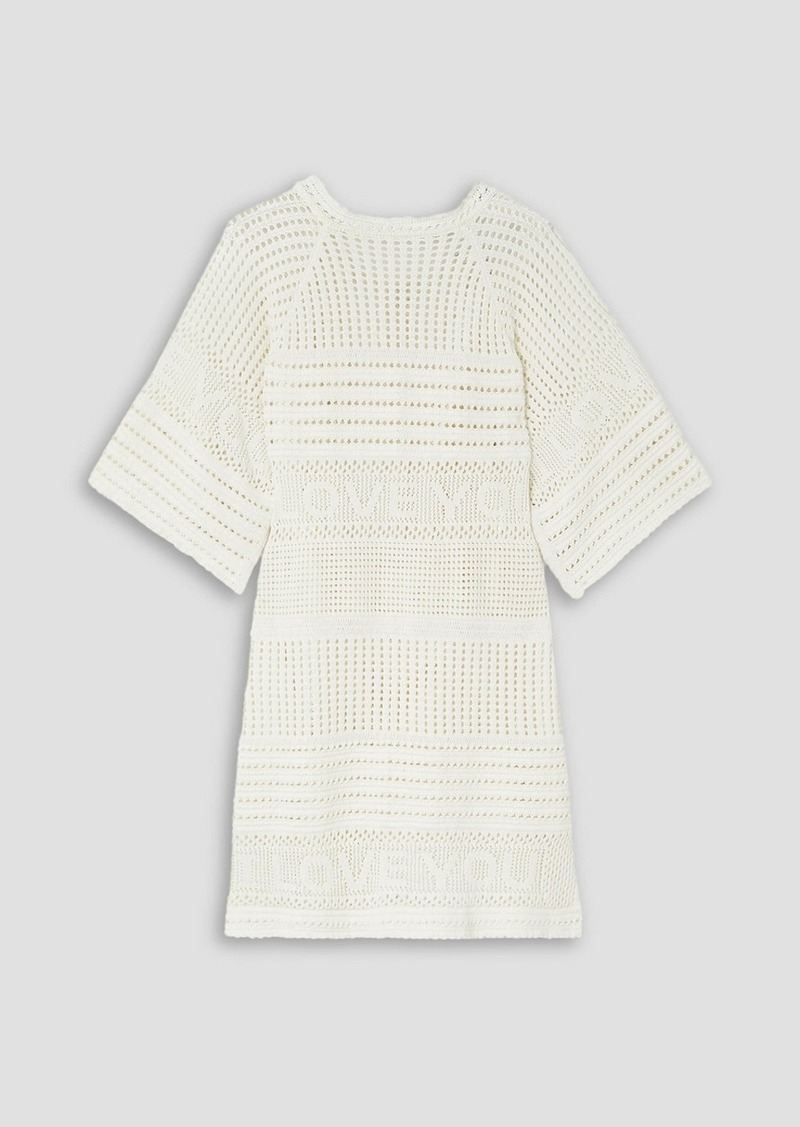 Stella McCartney Lingerie - Crocheted cotton mini dress - White - XXS