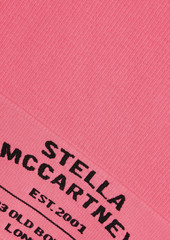 Stella McCartney Lingerie - Cropped logo-print ribbed stretch cotton-blend jersey tank - Pink - S