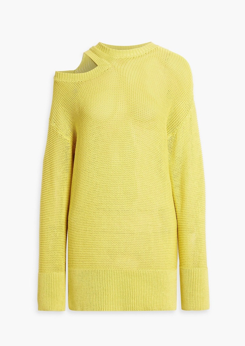 Stella McCartney Lingerie - Cutout cotton sweater - Yellow - M