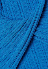 Stella McCartney Lingerie - Cutout ribbed stretch-knit bodysuit - Blue - IT 34