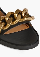 Stella McCartney Lingerie - Falabella chain-embellished faux leather sandals - Black - EU 35