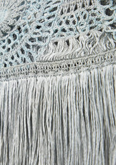 Stella McCartney Lingerie - Fringed crochet-knit bra top - Blue - M