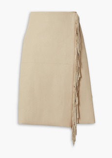Stella McCartney Lingerie - Fringed faux leather wrap skirt - Neutral - IT 40