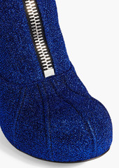Stella McCartney Lingerie - Groove metallic stretch-knit ankle boots - Blue - EU 35
