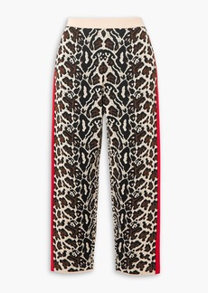 Stella McCartney Lingerie - Intarsia-knit track pants - Animal print - IT 36