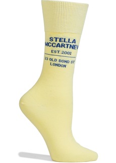 Stella McCartney Lingerie - Jacquard-knit cotton-blend socks - Yellow - M