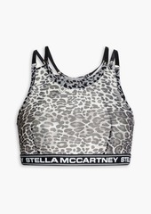 Stella McCartney Lingerie - Leopard-print stretch-mesh bralette - Gray - M