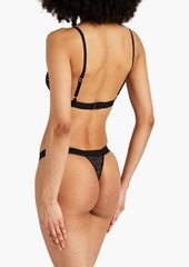 Stella McCartney Lingerie - Stretch-tulle mid-rise thong - Black - S