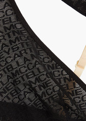Stella McCartney Lingerie - Logo-print mesh triangle bra - Black - S