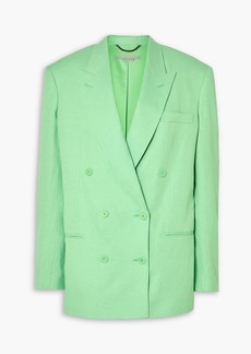 Stella McCartney Lingerie - Oversized double-breasted twill blazer - Green - IT 38