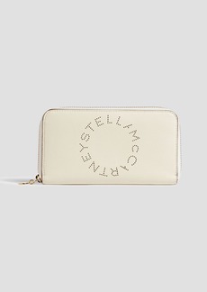 Stella McCartney Lingerie - Perforated faux leather continental wallet - White - OneSize
