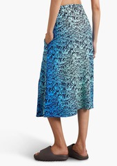 Stella McCartney Lingerie - Printed crepe de chine midi skirt - Blue - IT 34