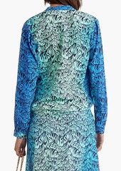 Stella McCartney Lingerie - Printed silk crepe de chine shirt - Blue - IT 46