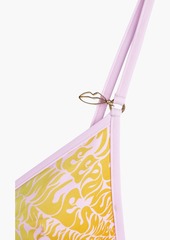 Stella McCartney Lingerie - Printed triangle bikini top - Purple - S