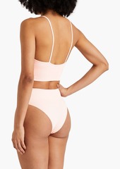 Stella McCartney Lingerie - Ribbed cotton-blend jersey high-rise briefs - Pink - S