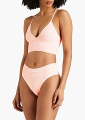 Stella McCartney Lingerie - Ribbed cotton-blend jersey high-rise briefs - Pink - S