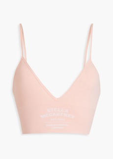 Stella McCartney Lingerie - Ribbed cotton-blend jersey sports bra - Pink - S