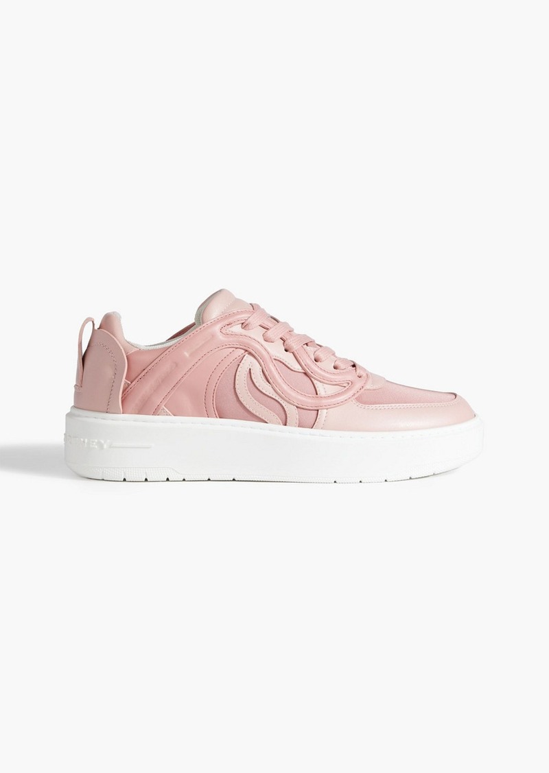 Stella McCartney Lingerie - S-Wave 1 quilted faux leather and canvas sneakers - Pink - EU 37