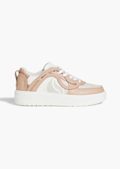 Stella McCartney Lingerie - S-Wave 1 two-tone faux leather and suede sneakers - Pink - EU 35