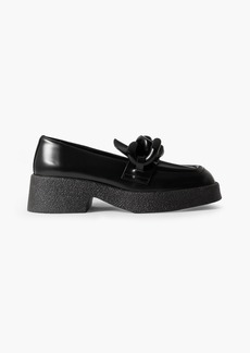 Stella McCartney Lingerie - Skyla chain-embellished faux leather platform loafers - Black - EU 36