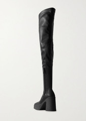 Stella McCartney Lingerie - Skyla faux leather platform over-the-knee boots - Black - EU 36