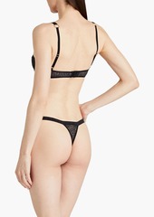 Stella McCartney Lingerie - Stretch-tulle mid-rise thong - Black - S