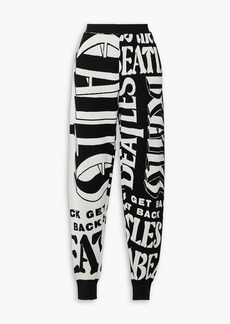 Stella McCartney Lingerie - The Beatles Get Back intarsia-knit track pants - Black - XS