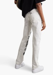 Stella McCartney Lingerie - The Beatles Get Back printed acid-wash high-rise straight-leg jeans - White - XXS