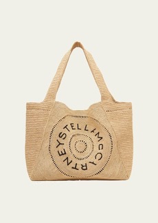 Stella McCartney Logo Eco Crochet Raffia Tote Bag