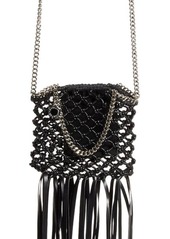 Stella McCartney Mini Falabella Fringe Faux Leather Crossbody Bag