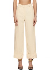 Stella McCartney Off-White Button Trousers