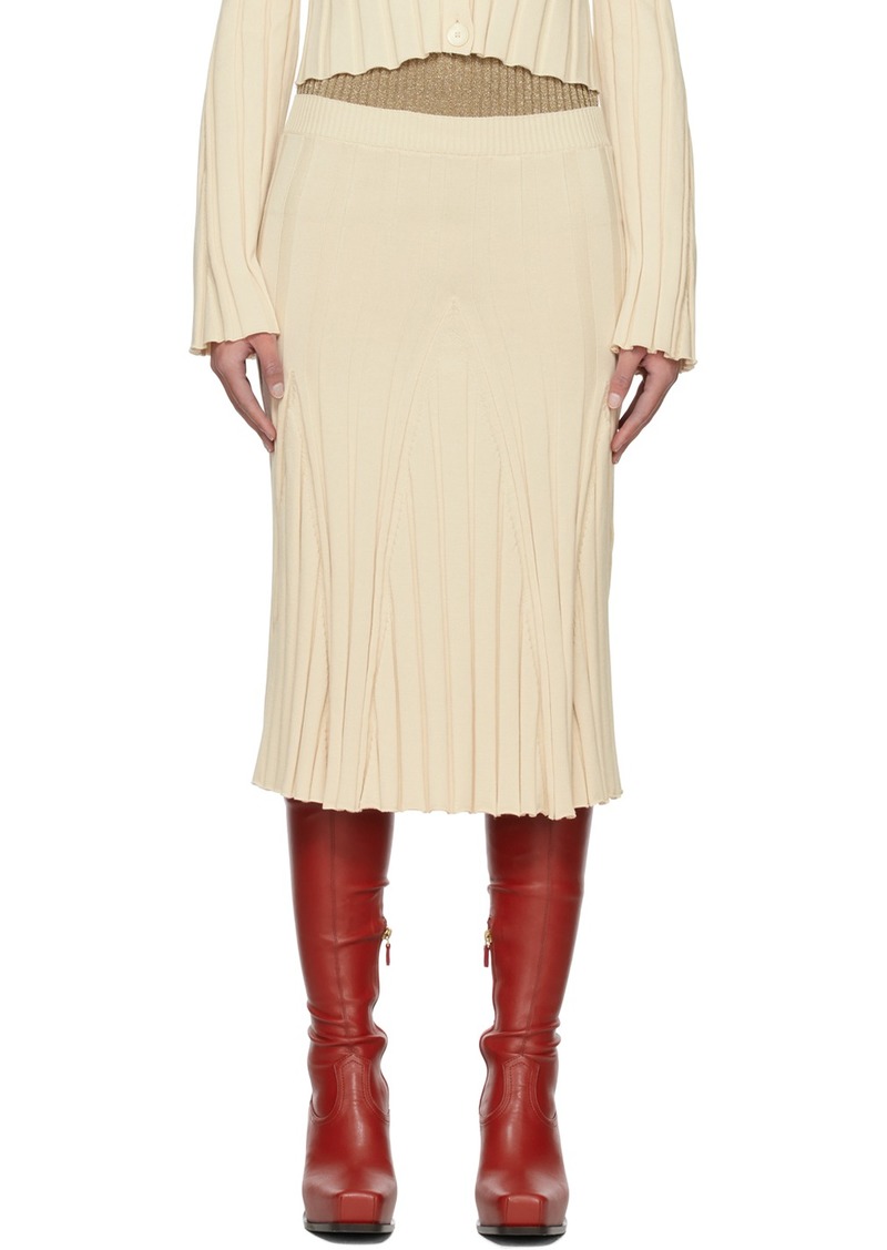 Stella McCartney Off-White Paneled Midi Skirt