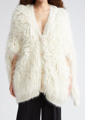 Stella McCartney Oversize Shaggy Alpaca & Wool Blend Cardigan