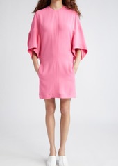 Stella McCartney Oversized Cape Sleeve Cady T-Shirt Dress