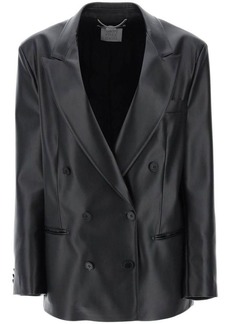 Stella mccartney oversized double-breasted jacket in vegan leather