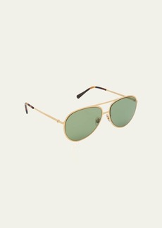 Stella McCartney Pilot Metal Alloy & Plastic Aviator Sunglasses