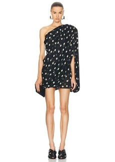 Stella McCartney Polka Dots Print Half Shoulder Dress